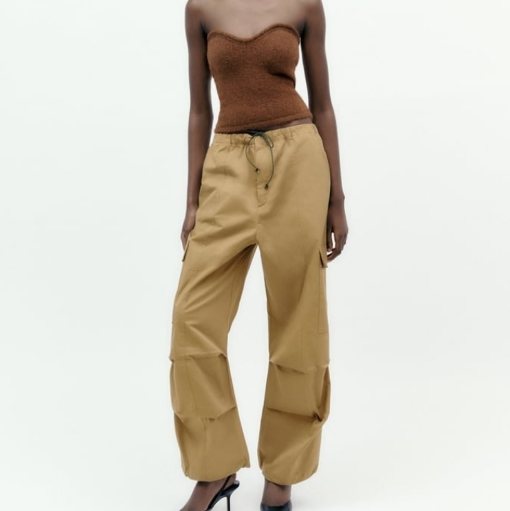 ZARA cargo parachute pants Sz-M - Picture 1 of 8